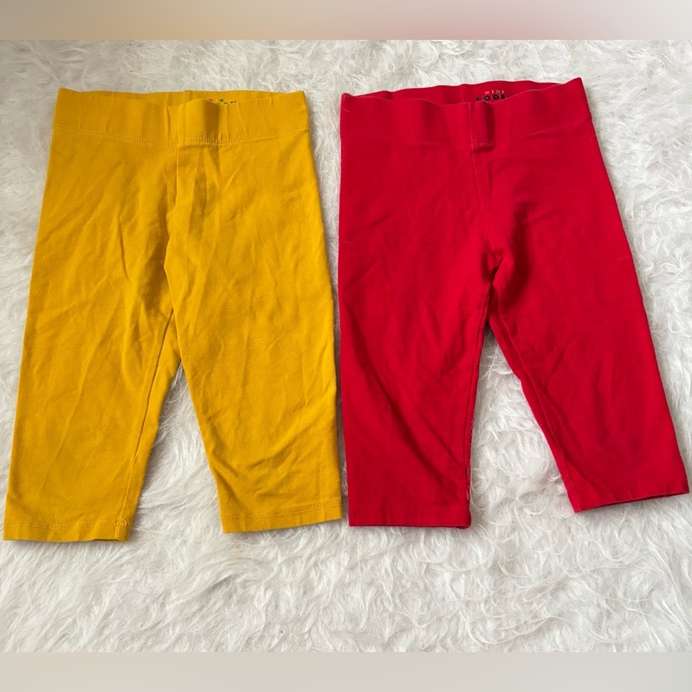 Mini Boden Red and Yellow Kids Capri Leggings